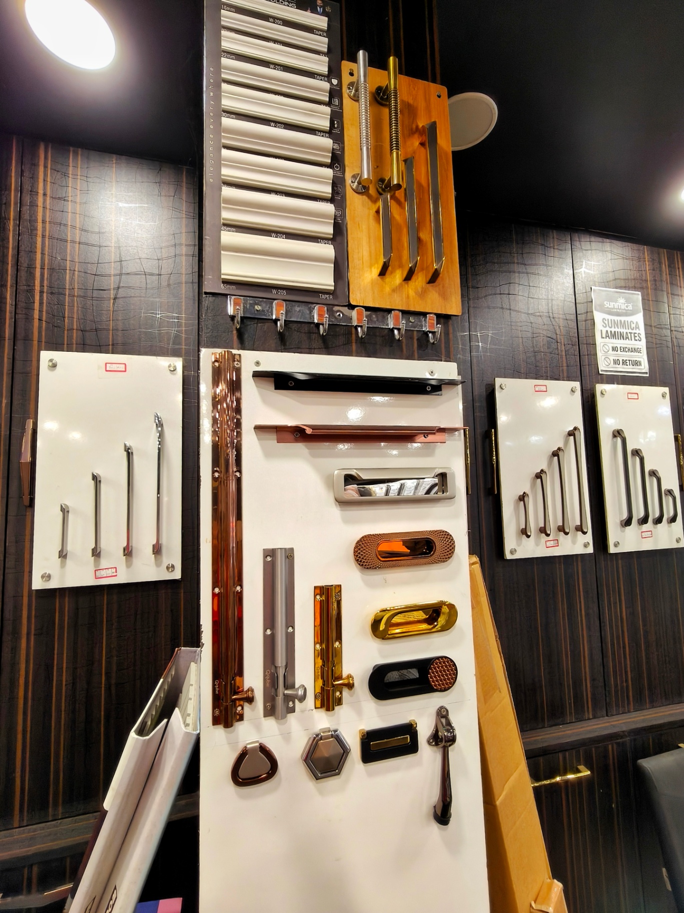 Hardware accessories and bolts wall